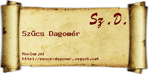 Szűcs Dagomér névjegykártya